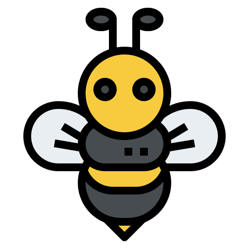 Bee spring bug insect icon