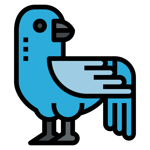 Bird animals fly ornithology icon Bird animals fly ornithology icon