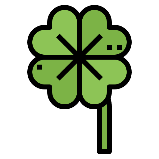 Clover farming and gardening shamrock clover icon
