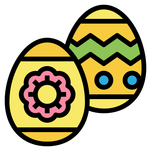 Easter eggs spring events happy easter icon