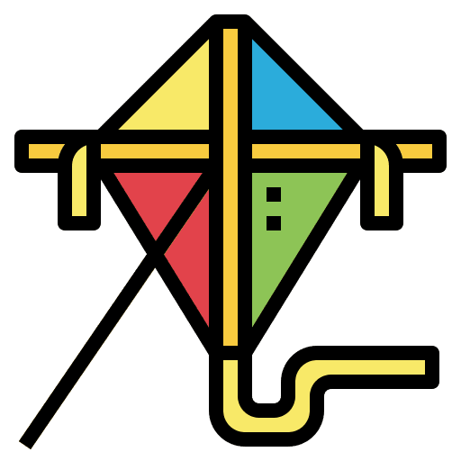 Kite leisure entertainment fly icon Kite leisure entertainment fly icon