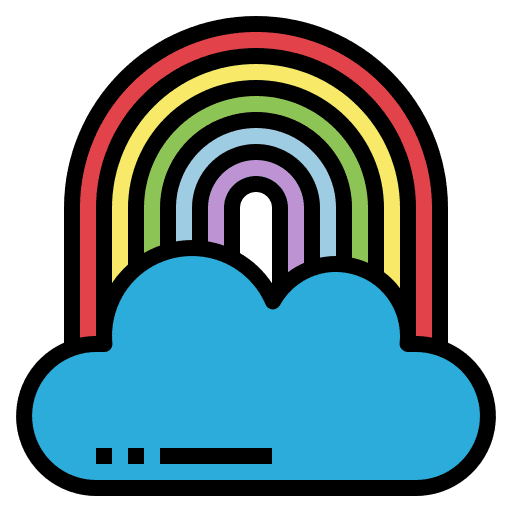 Rainbow rainbow spectrum weather icon