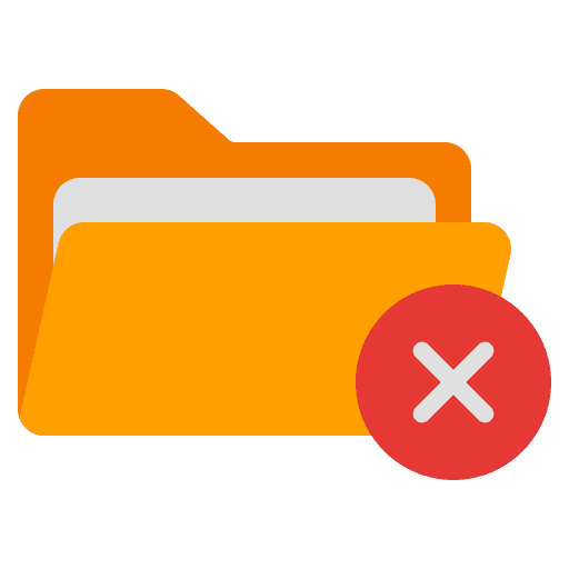 Delete folder files and folders delete folder office material icon
