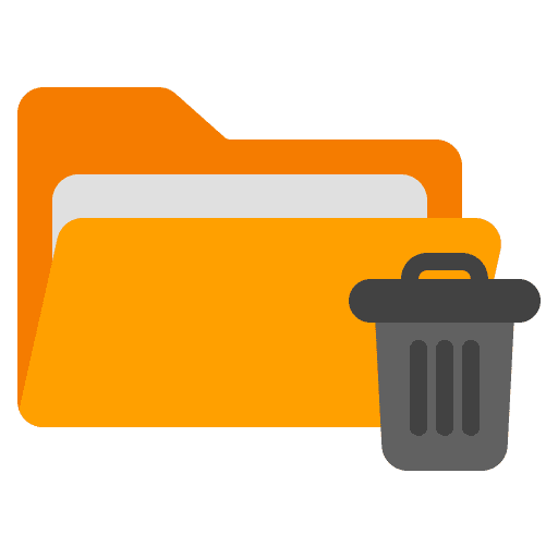 Folder archive delete data storage icon