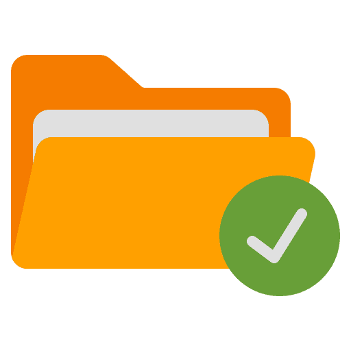 Folder done check archive icon