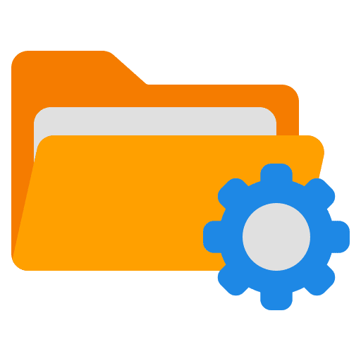 Folder file management data storage option icon