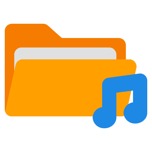 Folder user interface musical note music icon