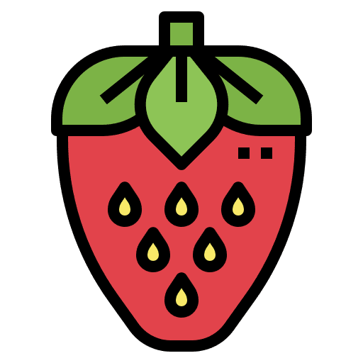 Strawberry diet food and restaurant organic icon Strawberry diet food and restaurant organic icon