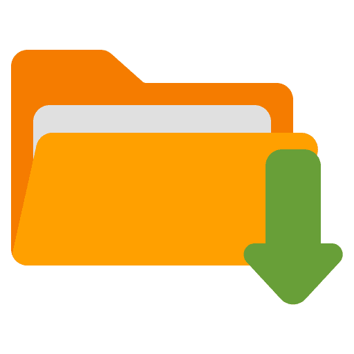 Folder data storage down arrow ui icon Folder data storage down arrow ui icon