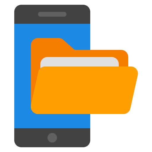 Folder document data storage smartphone icon Folder document data storage smartphone icon