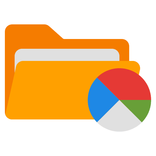 Folder files and folders diagram data storage icon Folder files and folders diagram data storage icon