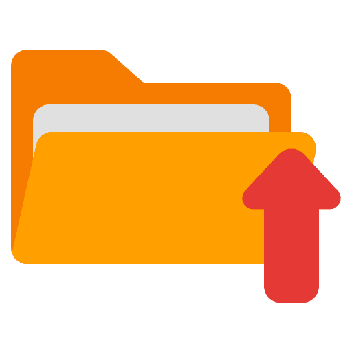 Folder files and folders upload user interface icon Folder files and folders upload user interface icon