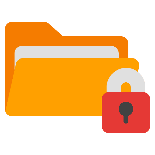 Folder security data storage file storage icon Folder security data storage file storage icon