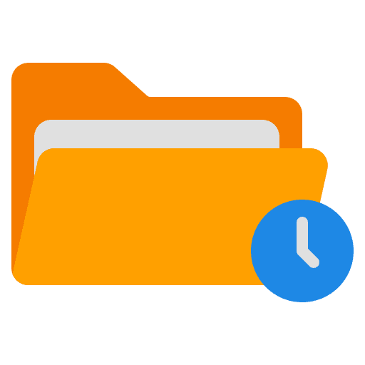 Folder time clock archive icon Folder time clock archive icon