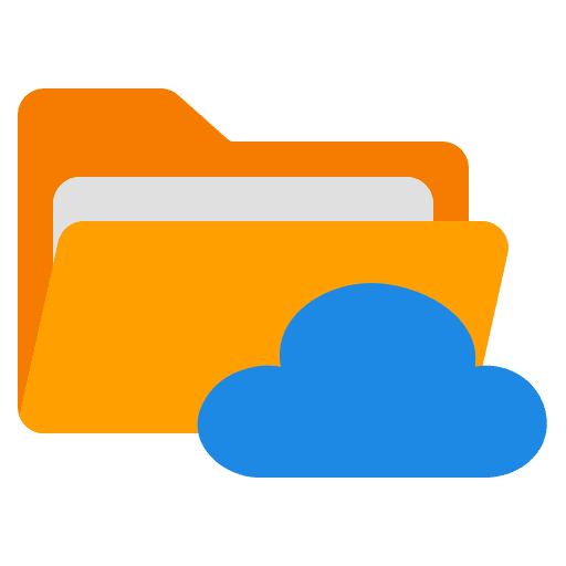 Cloud folder data storage ui cloud computing icon Cloud folder data storage ui cloud computing icon