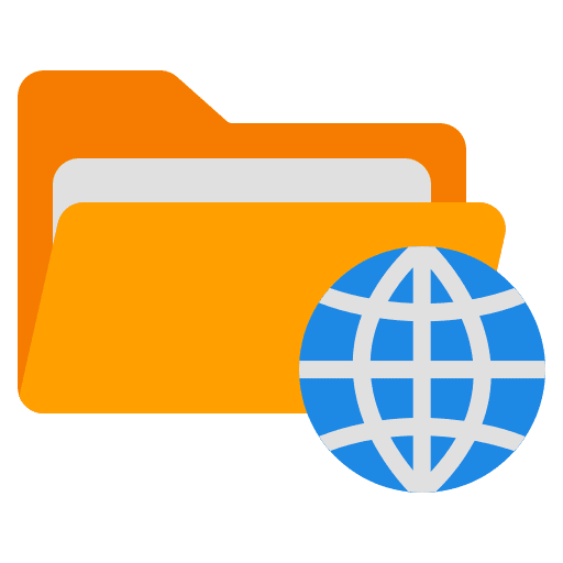 Folder file storage globe grid data storage icon Folder file storage globe grid data storage icon