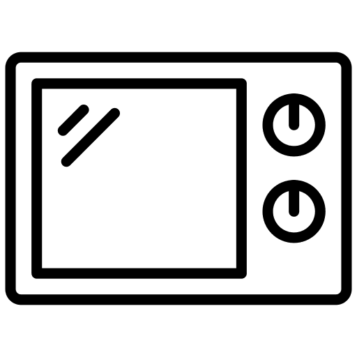 Microwave oven food and restaurant cooking appliance icon