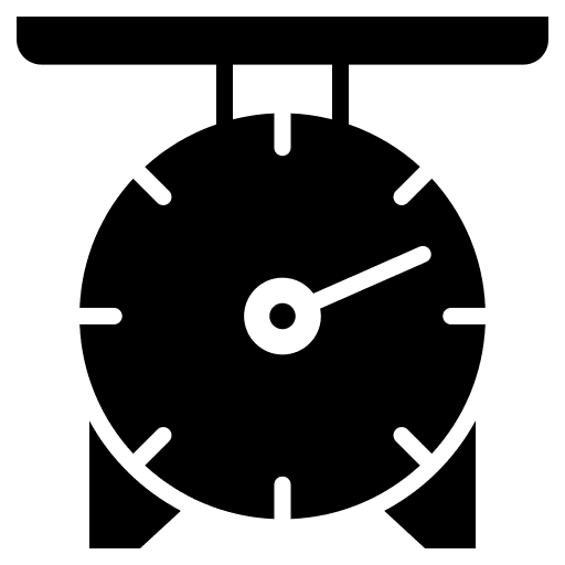 Weighting food and restaurant balance food scale icon