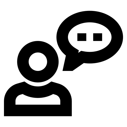Speech bubble conversation talk user icon