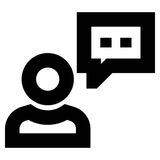 Speech bubble communications speak user icon Speech bubble communications speak user icon