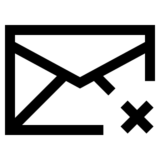 Email message cross envelope icon Email message cross envelope icon