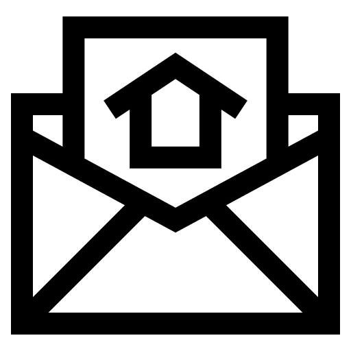 Email email communications house icon Email email communications house icon