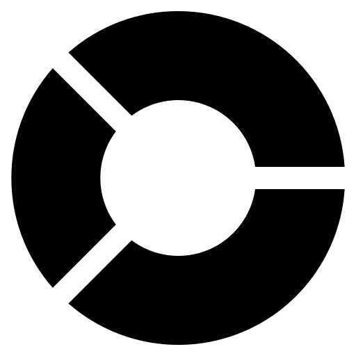 Doughnut marketing statistics circular diagram icon