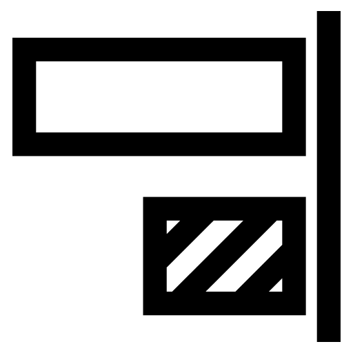 Horizontal alignment right align user interface object alignment icon Horizontal alignment right align user interface object alignment icon