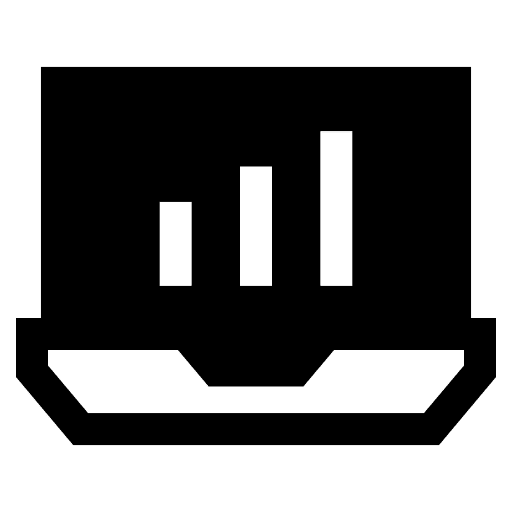 Laptop diagram ui statistics icon Laptop diagram ui statistics icon