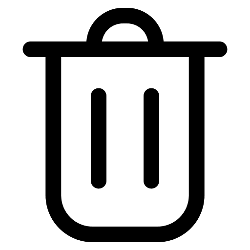 Delete bin ui garbage icon