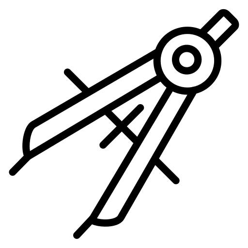 Compass mathematics art and design engineering icon