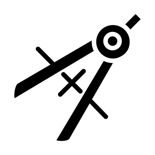 Compass calculating tools maths icon