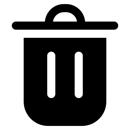 Delete garbage delete trash can icon
