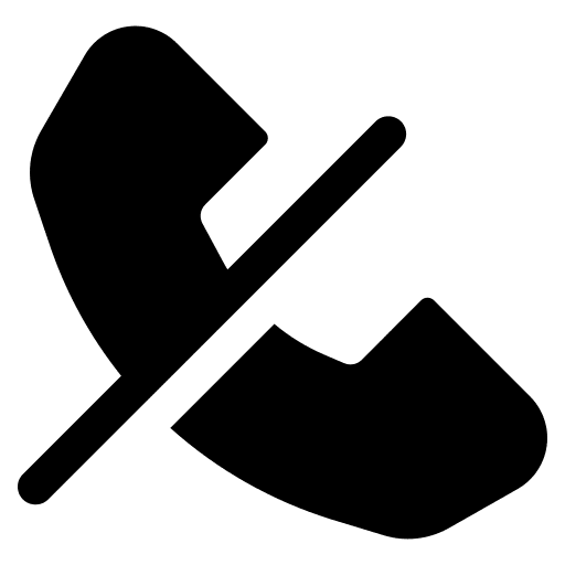 Telephone call signaling no call communications icon Telephone call signaling no call communications icon