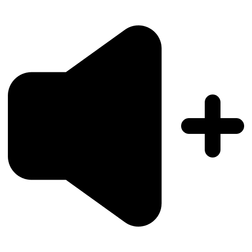 Volume up plus speaker sound icon