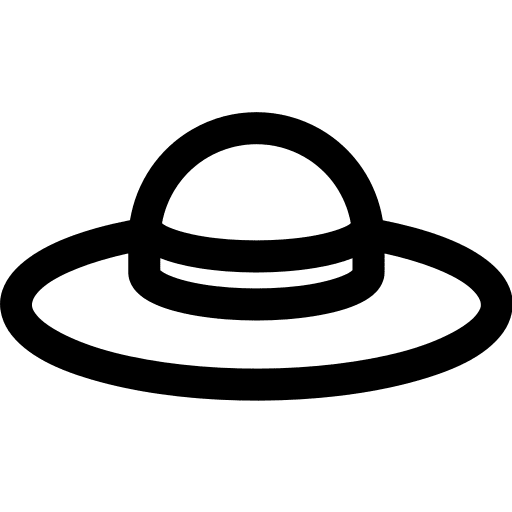 Straw hat farmer garment accessories icon