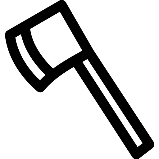 Axe carpenter chopping cutting icon