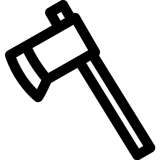 Axe carpentry axe cutting icon