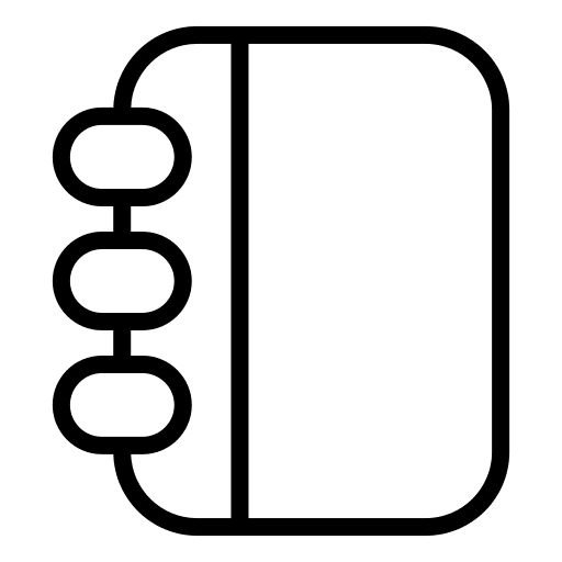 Book agenda education note icon