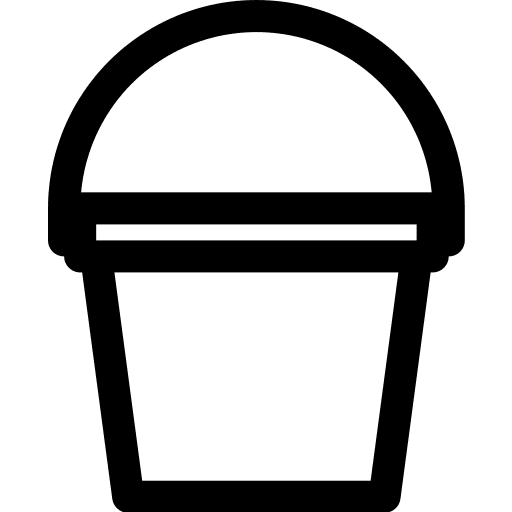 Bucket tool cleaning farming and gardening icon