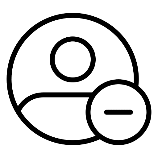 User user ui unfriend icon