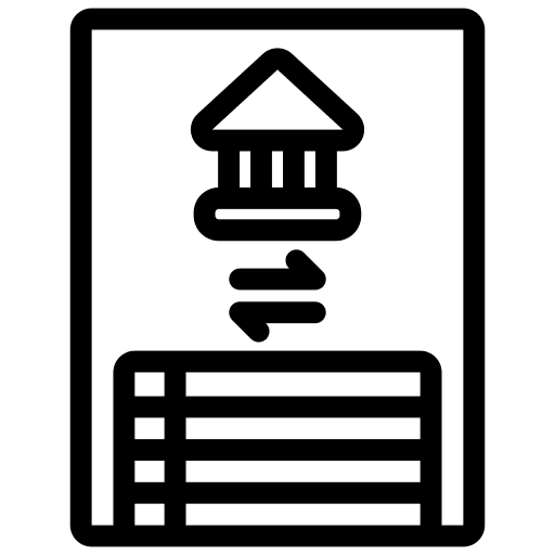 Bank statement statement bank money icon