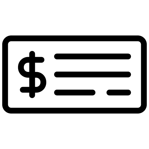 Cheque bank business finance icon Cheque bank business finance icon