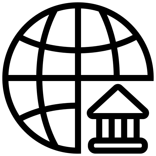 Global banking finance earth grid business and finance icon