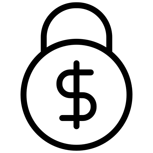 Lock bank money banking icon
