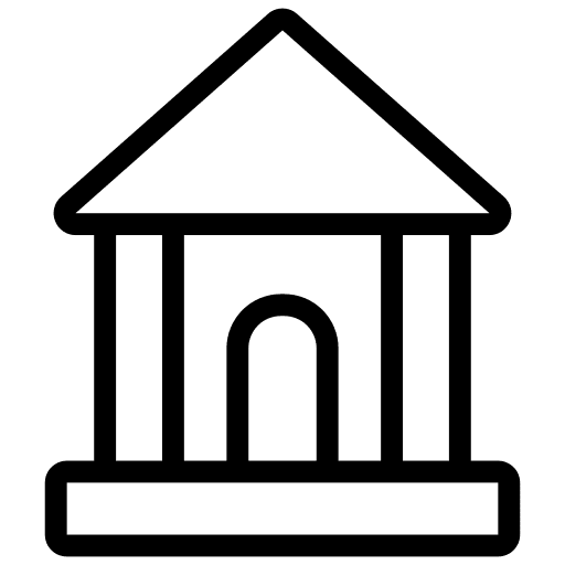 Bank architecture and city building finance icon Bank architecture and city building finance icon