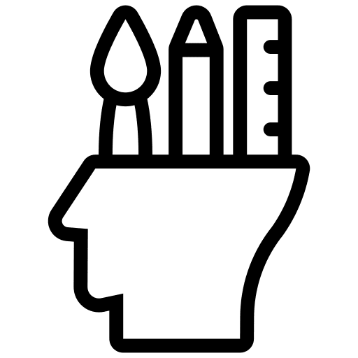 Creativity draw mind idea icon