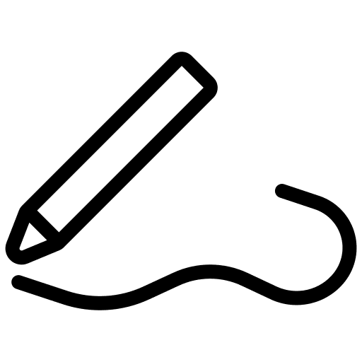 Draw pen design graphic icon