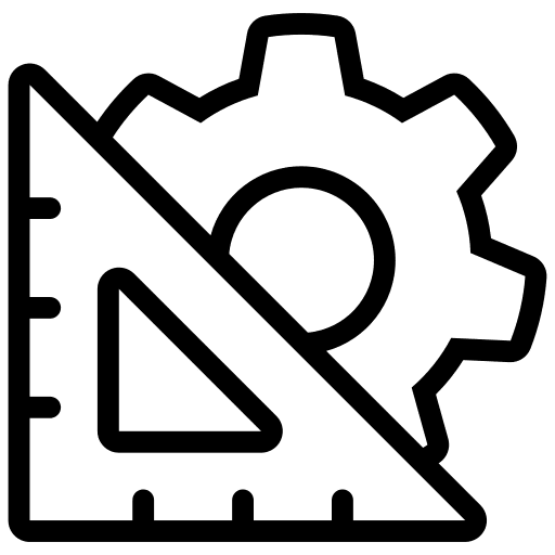 Ruler ruler gear geometry icon