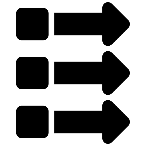 List right sign arrows icon List right sign arrows icon